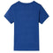 Kindershirt 140 gemleerd donkerblauw