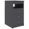 Ladekast 40x50x76 cm bewerkt hout grijs