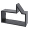 Wolk kubus zwart gelakt 15mm 40x20x12cm