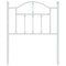 Hoofdbord 75 cm metaal wit