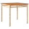 Tuintafel 80x80x75 cm poly rattan en acaciahout beige