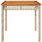 Tuintafel 80x80x75 cm poly rattan en acaciahout beige