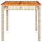 Tuintafel 80x80x75 cm poly rattan en acaciahout beige