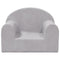 Kinderbank zacht pluche lichtgrijs