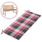 Tuinbankkussen ruitpatroon 120x50x4 cm stof rood