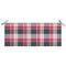 Tuinbankkussen ruitpatroon 120x50x4 cm stof rood