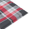 Tuinbankkussen ruitpatroon 120x50x4 cm stof rood