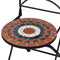 Mozaekstoel bistro set van 2 terracotta/wit