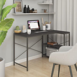 Computerbureau 110x72x70 cm spaanplaat zwart