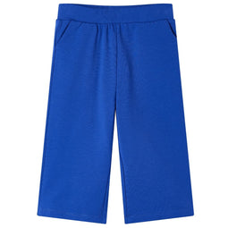 Kinderbroek met wijde pijpen 140 kobaltblauw