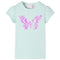 Kindershirt met kapmouwen 116 lichtmintkleur