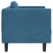 Fauteuil met kussen fluweel blauw