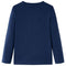 Kindershirt met lange mouwen helmprint 92 gemleerd marineblauw