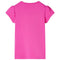Kindershirt met kapmouwen 128 donkerroze