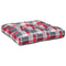 Palletkussen 60x60x12 cm stof ruitpatroon rood