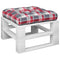 Palletkussen 60x60x12 cm stof ruitpatroon rood