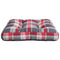 Palletkussen 60x60x12 cm stof ruitpatroon rood