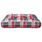 Palletkussen 60x60x12 cm stof ruitpatroon rood