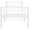 Bedframe met hoofd- en voeteneinde metaal wit 100x190 cm