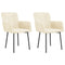Eetkamerstoelen 2 st fluweel crmekleurig