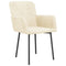 Eetkamerstoelen 2 st fluweel crmekleurig