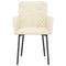 Eetkamerstoelen 2 st fluweel crmekleurig