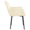 Eetkamerstoelen 2 st fluweel crmekleurig