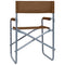 Regisseursstoelen 2 st staal bruin