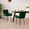 Eetkamerstoelen 2 st fluweel donkergroen