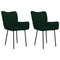 Eetkamerstoelen 2 st fluweel donkergroen
