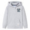 Kindervest met capuchon en rits 128 grijs