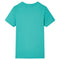 Kindershirt met korte mouwen 128 donkermintkleurig