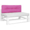 Palletkussen 120x40x12 cm stof roze