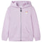 Kindervest met capuchon en rits 140 gemengd lila