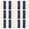 Placemats 6 st chindi gestreept 30x45 cm blauw en wit