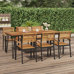 Tuintafel met haarspeldpoten 200x90x75 cm massief acaciahout