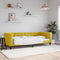 Slaapbank 90x200 cm fluweel geel