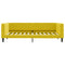 Slaapbank 90x200 cm fluweel geel