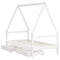 Kinderbedframe met lades 80x160 cm massief grenenhout wit