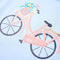 Kindershirt fiets 92 lichtblauw