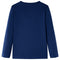 Kindershirt met lange mouwen dinosaurusontwerp 128 marineblauw