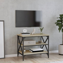 Tv-meubel 60x40x50 cm bewerkt hout sonoma eikenkleurig