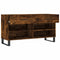 Schoenenbank 102x35x55 cm bewerkt hout gerookt eikenkleurig