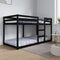 Stapelbed 90x200 cm massief grenenhout zwart