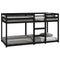 Stapelbed 90x200 cm massief grenenhout zwart