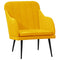Fauteuil 63x76x80 cm fluweel geel