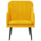Fauteuil 63x76x80 cm fluweel geel