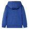 Kindervest met capuchon en rits 92 gemleerd donkerblauw
