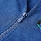Kindervest met capuchon en rits 92 gemleerd donkerblauw