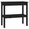 Wandtafel 80x40x75 cm massief grenenhout zwart